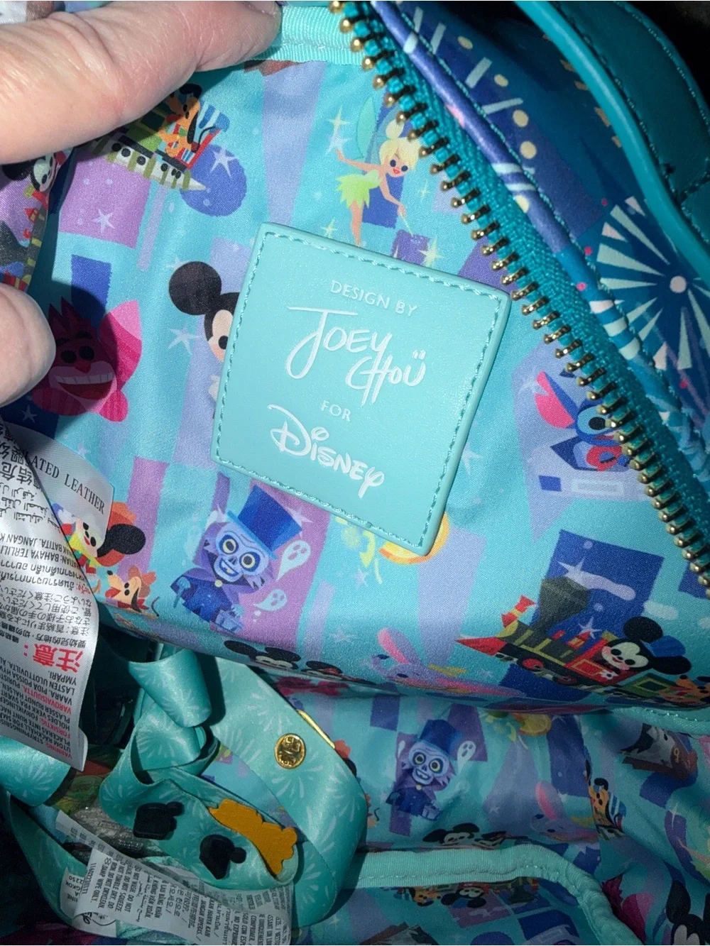 Disney LOUNGEFLY JOEY GHOU Castle Print Kids Mini Backpack